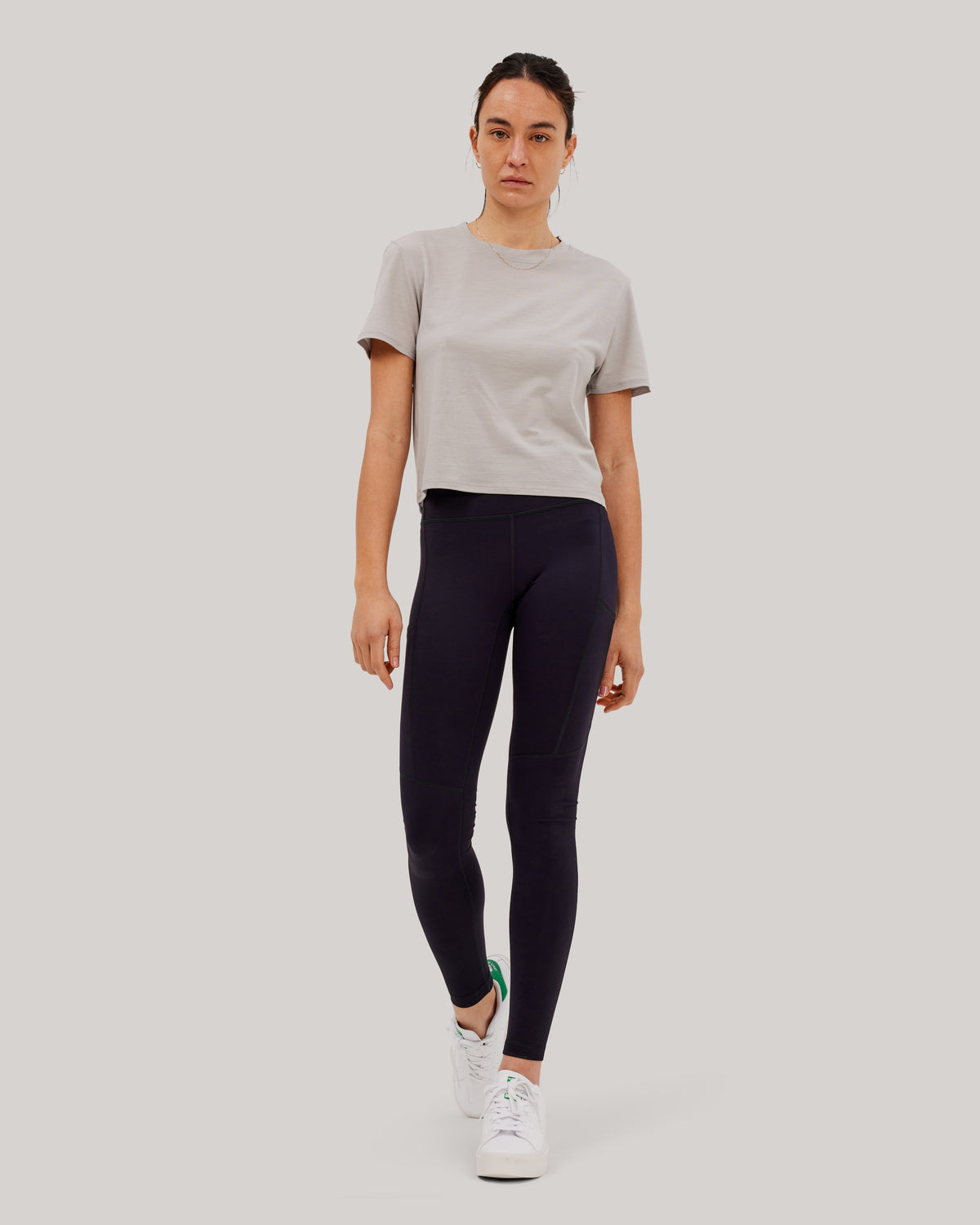 High Waist Compression Leggings with French Terry Lining – DuskPhan